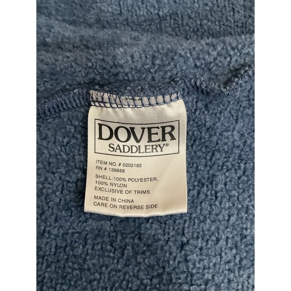 Dover Saddlery Womens Quilted Fleece Full ZIp Jacket XS Blue Equestrian Horse - Picture 5 of 6